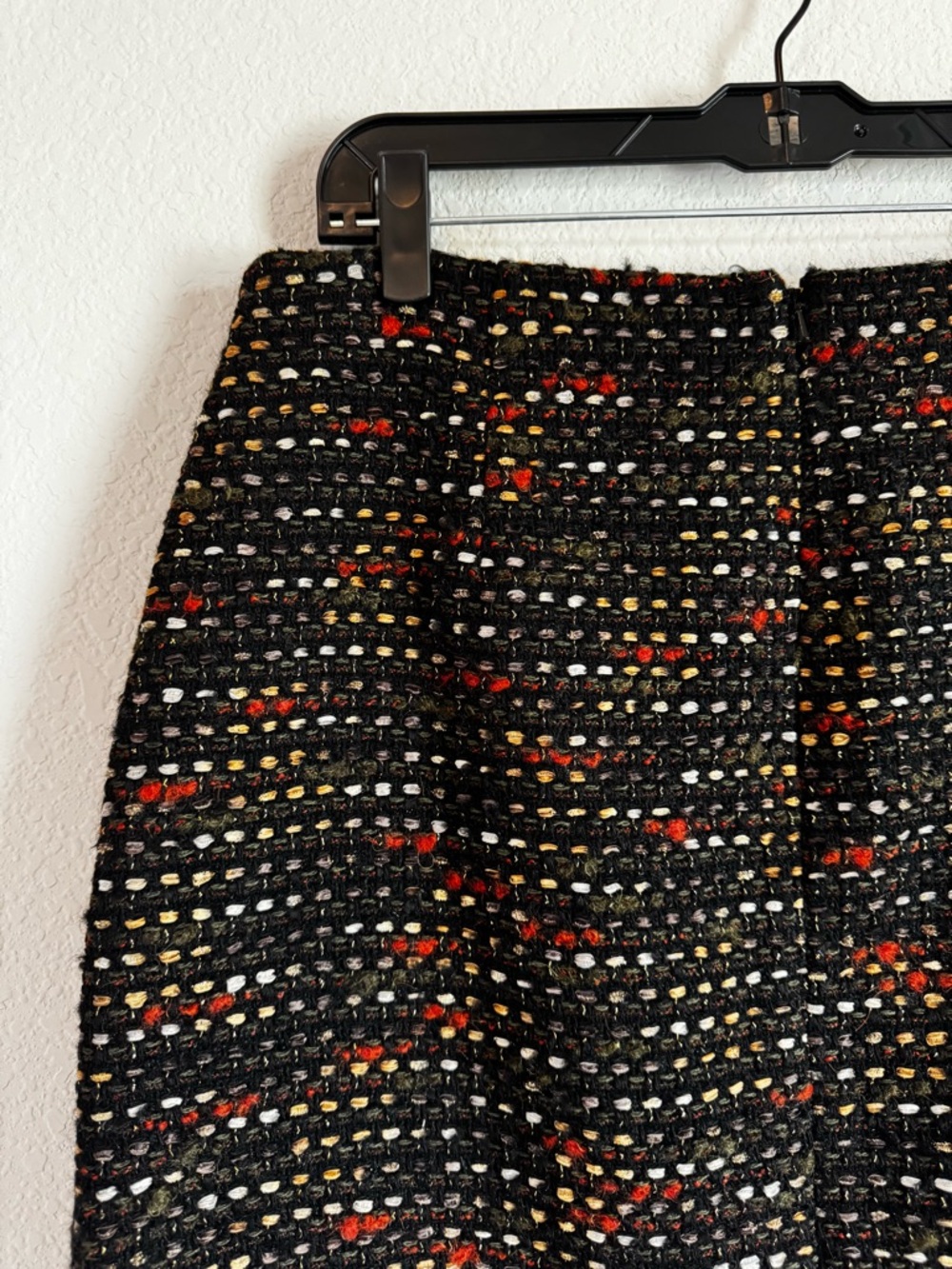 Veronica Beard Margot Black Metallic Tweed Fringe Mini Skirt Size 12 - Picture 6 of 9